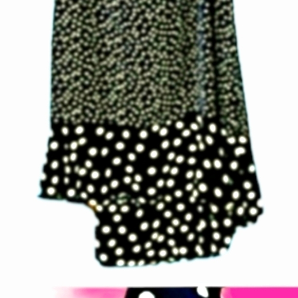 A New Day Medium One Shoulder Navy And White Polka Dot Asymmetrical Dress - Picture 2 of 5